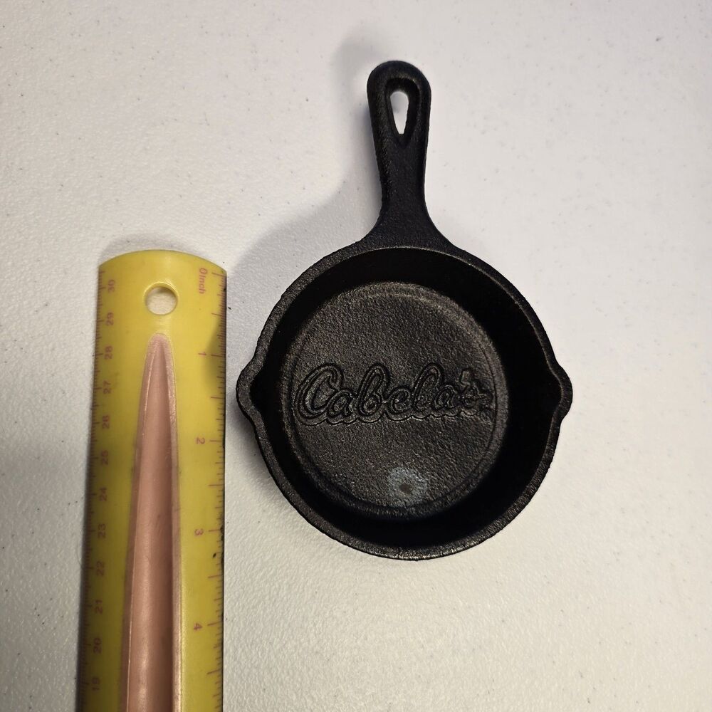 Lodge Cabela's Cast Iron Mini-Skillet 3.5" Cook - Spoon Rest - Ashtray